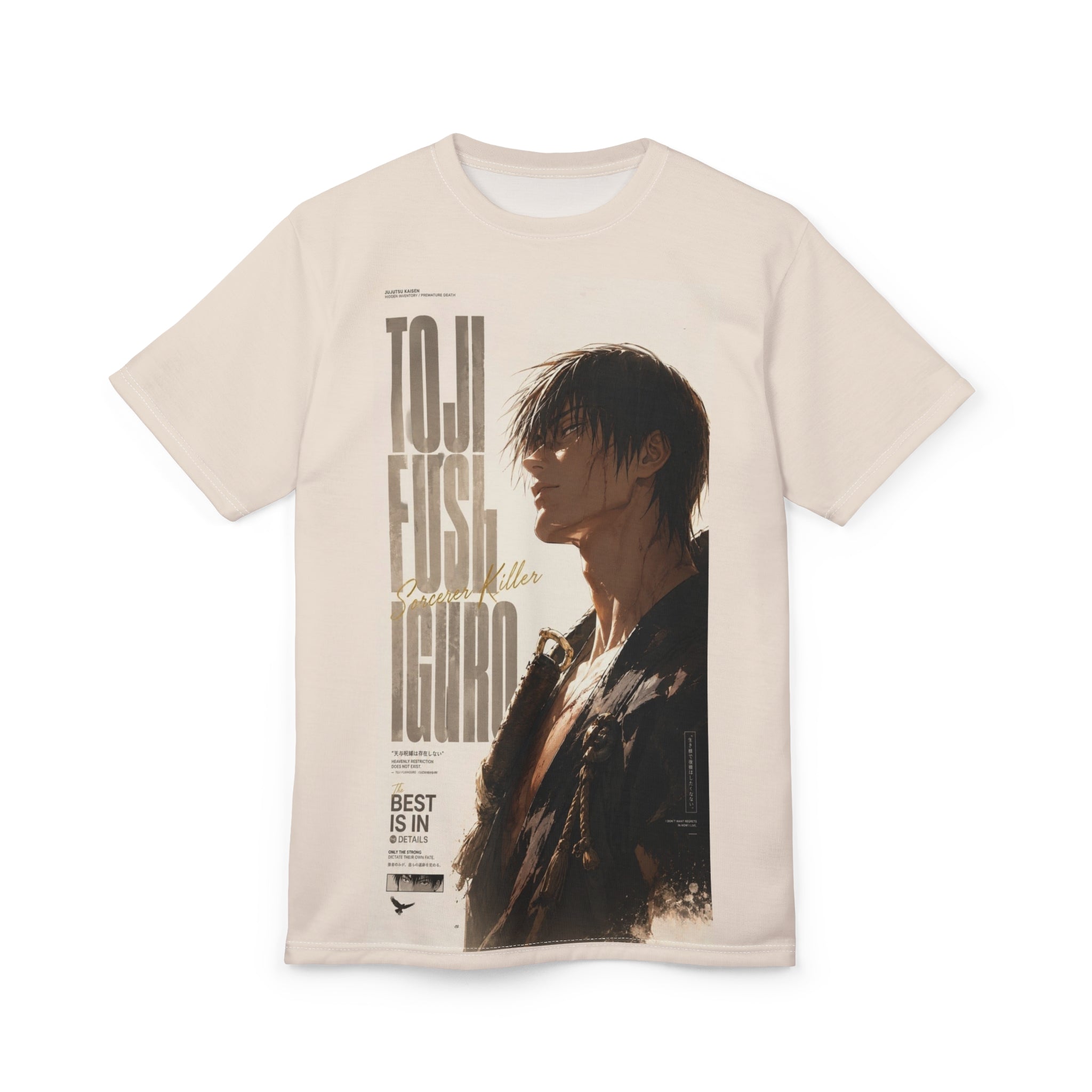 Graphic Tee — 'Toughest Fighter' Anime-Style Portrait T-Shirt