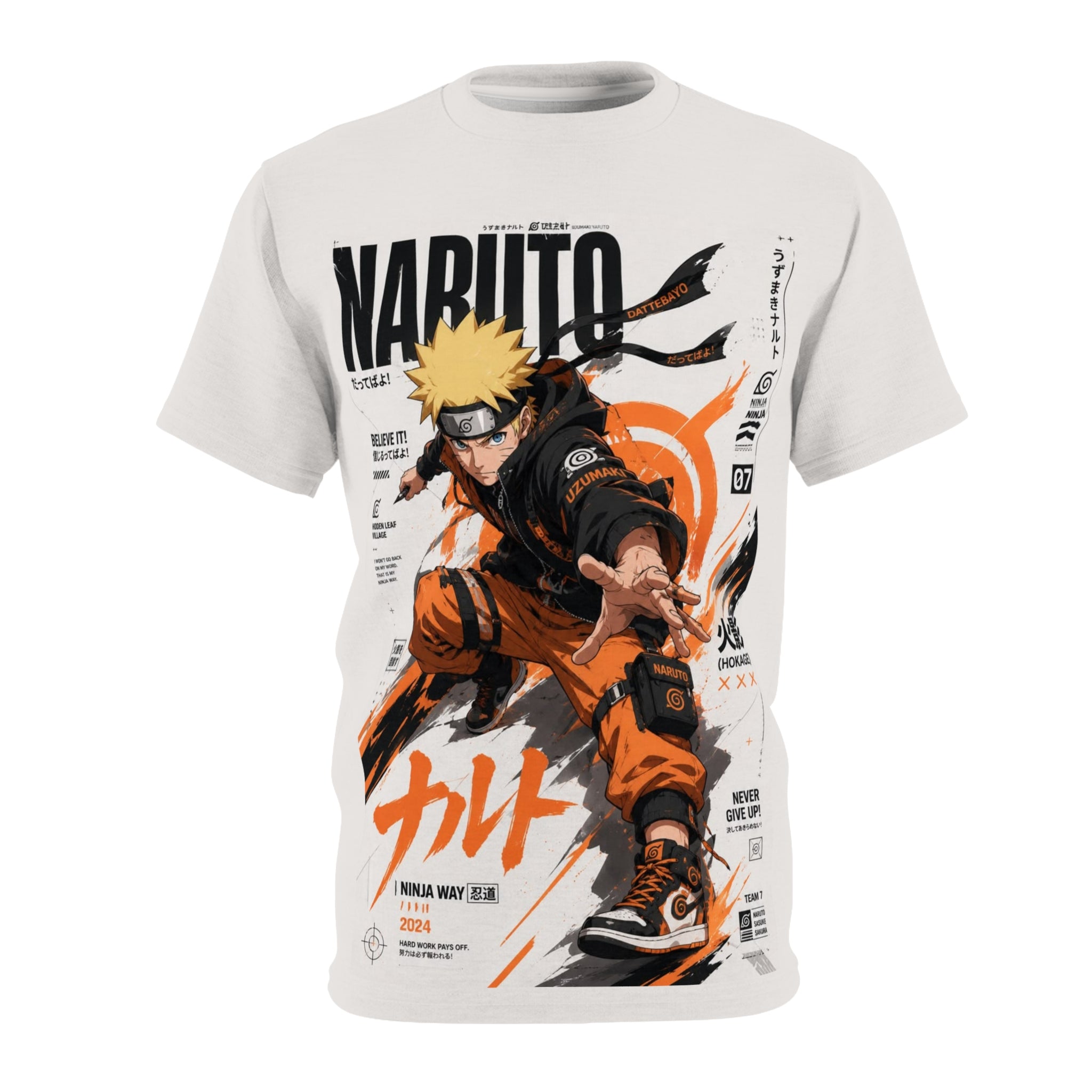 Naruto Action Pose T-Shirt — Anime Graphic Tee with Naruto Print