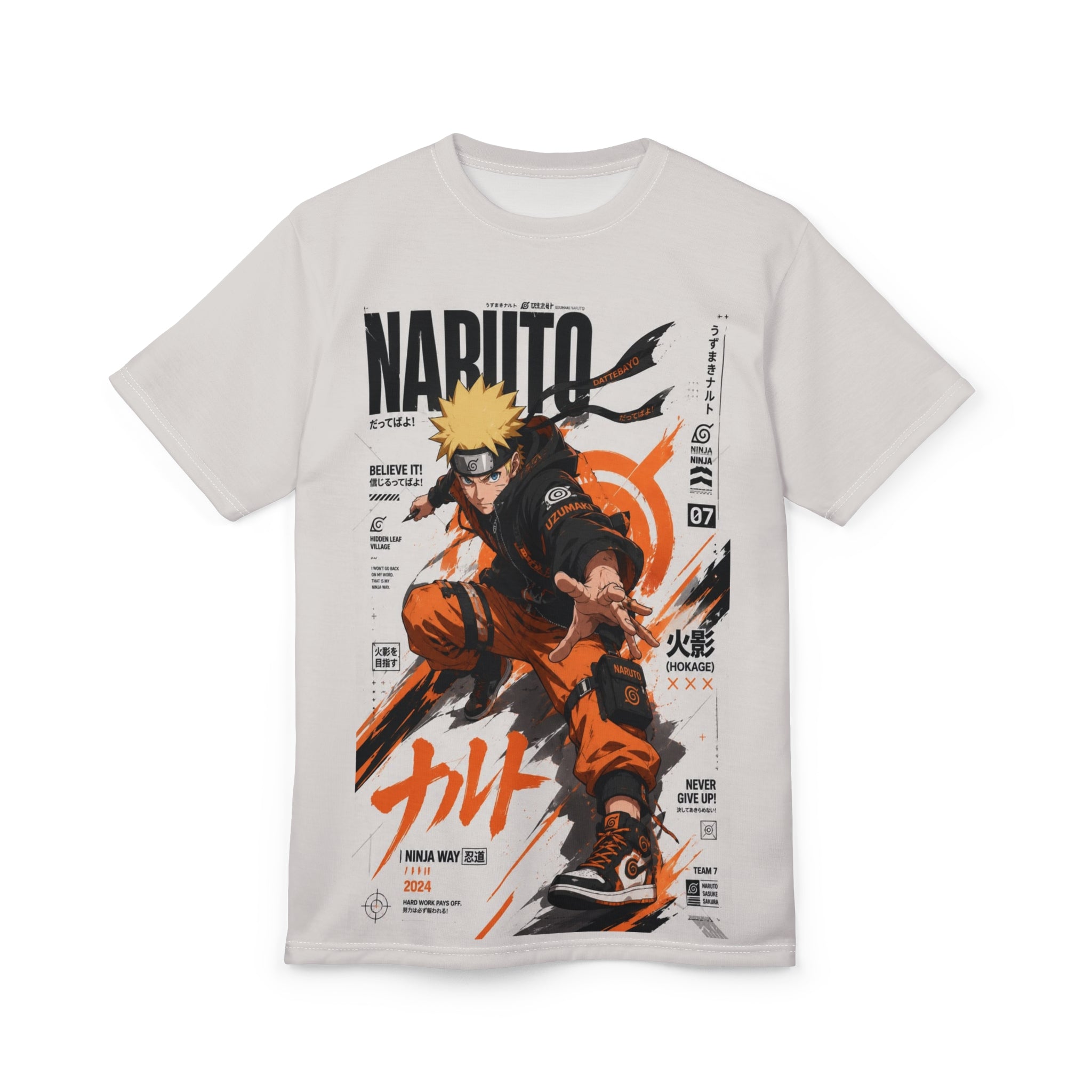 Naruto Action Pose T-Shirt — Anime Graphic Tee with Naruto Print