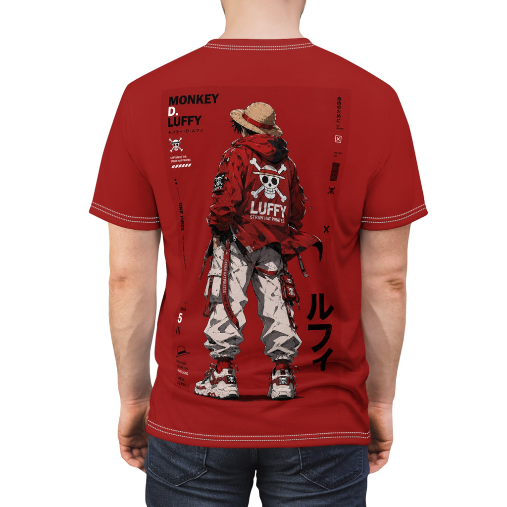 Monkey D. Luffy Graphic Tee — Red Anime Pirate Crew T-Shirt