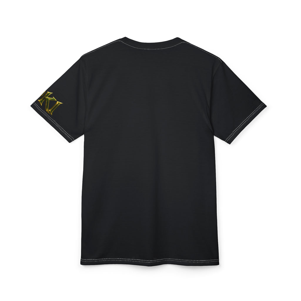 Graphic Tee — Neon Green Mythic Trickster Design